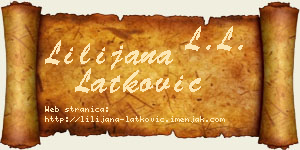Lilijana Latković vizit kartica